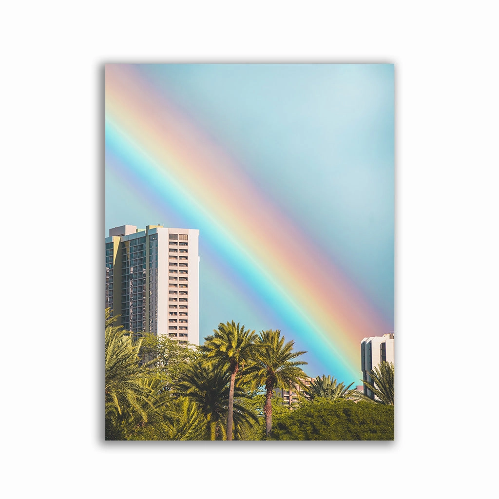 Rainbow Happiness by Jessica Loiterton framed mural artwork