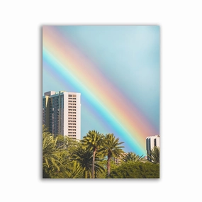 Rainbow Happiness by Jessica Loiterton framed mural artwork