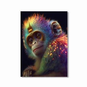 Rainbow Monkey by Juliano de Araujo framed mural artwork