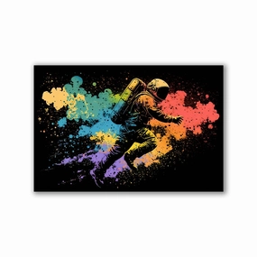 Rainbow Spacewalk framed mural artwork