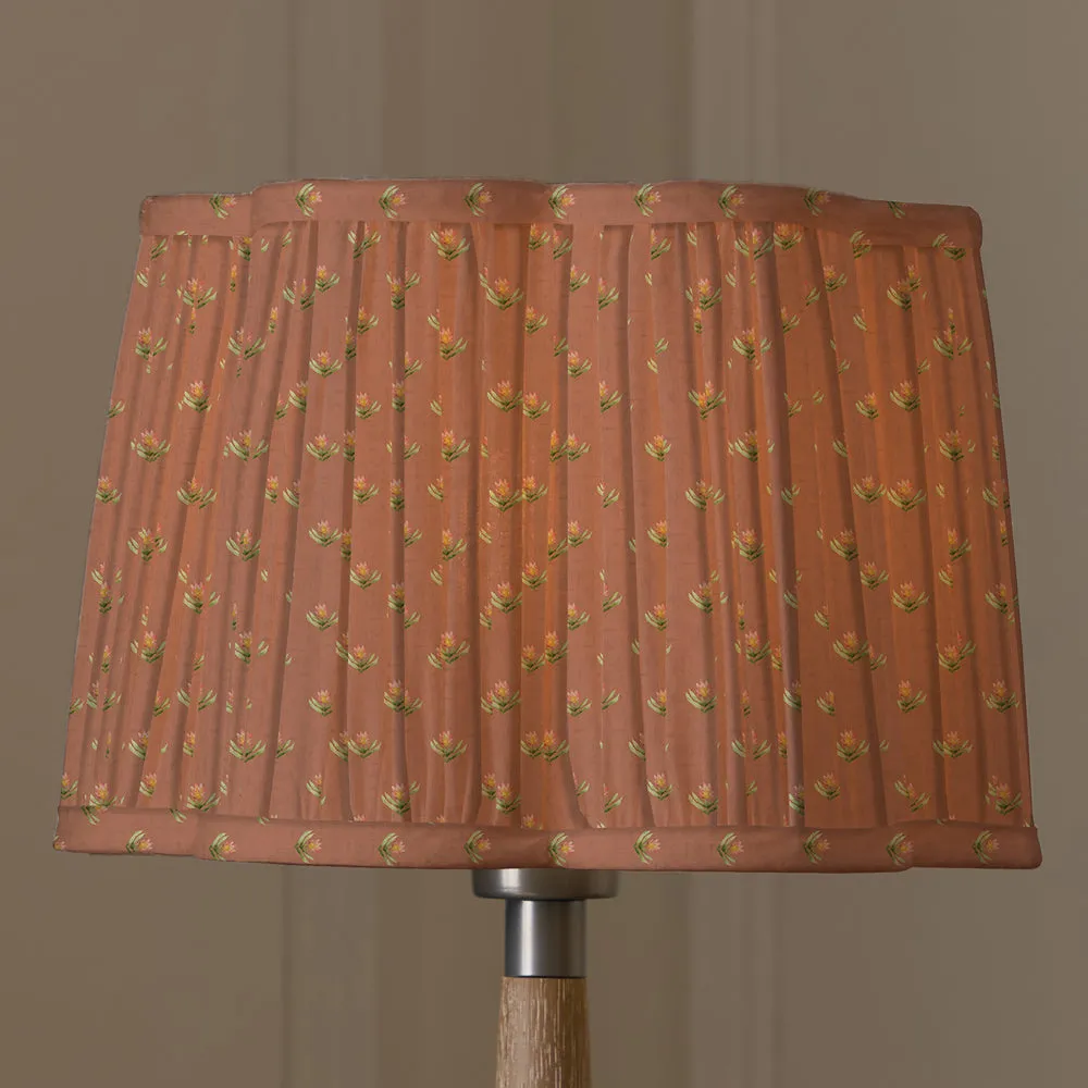 Raja Pleated Scalloped Lamp Shade Terracotta