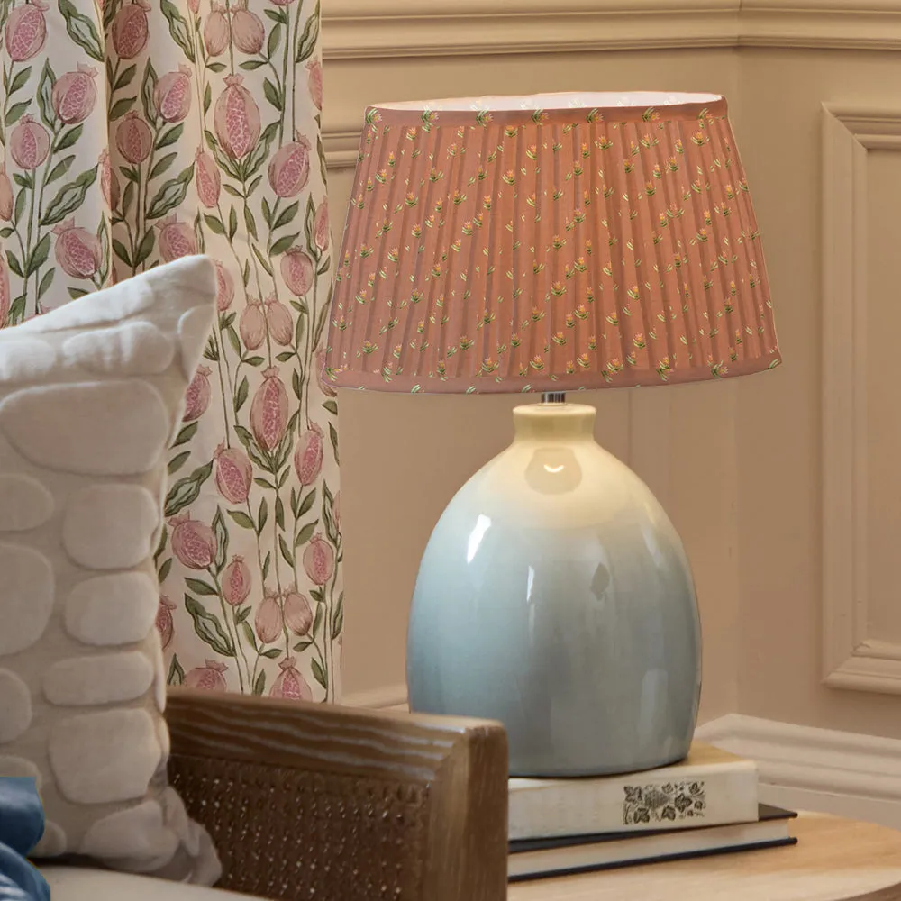 Raja Pleated Tapered Lamp Shade Terracotta