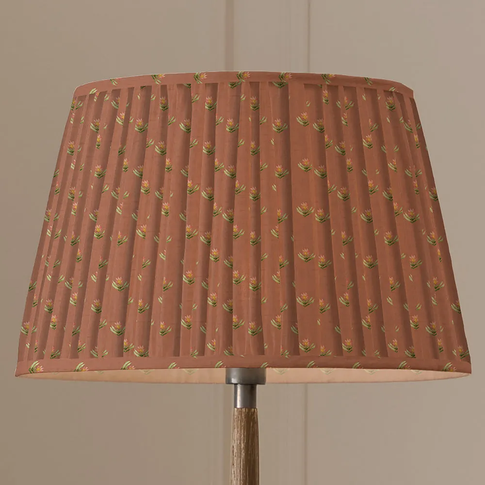 Raja Pleated Tapered Lamp Shade Terracotta