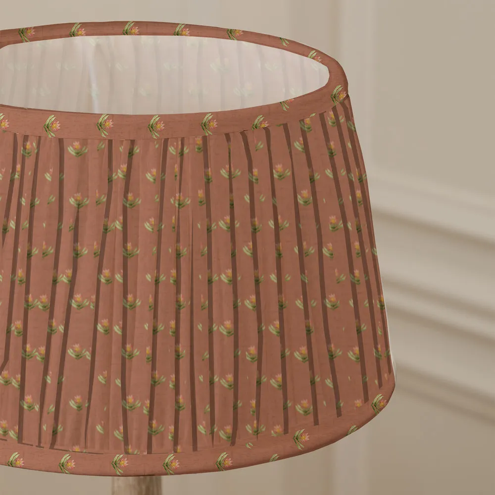 Raja Pleated Tapered Lamp Shade Terracotta