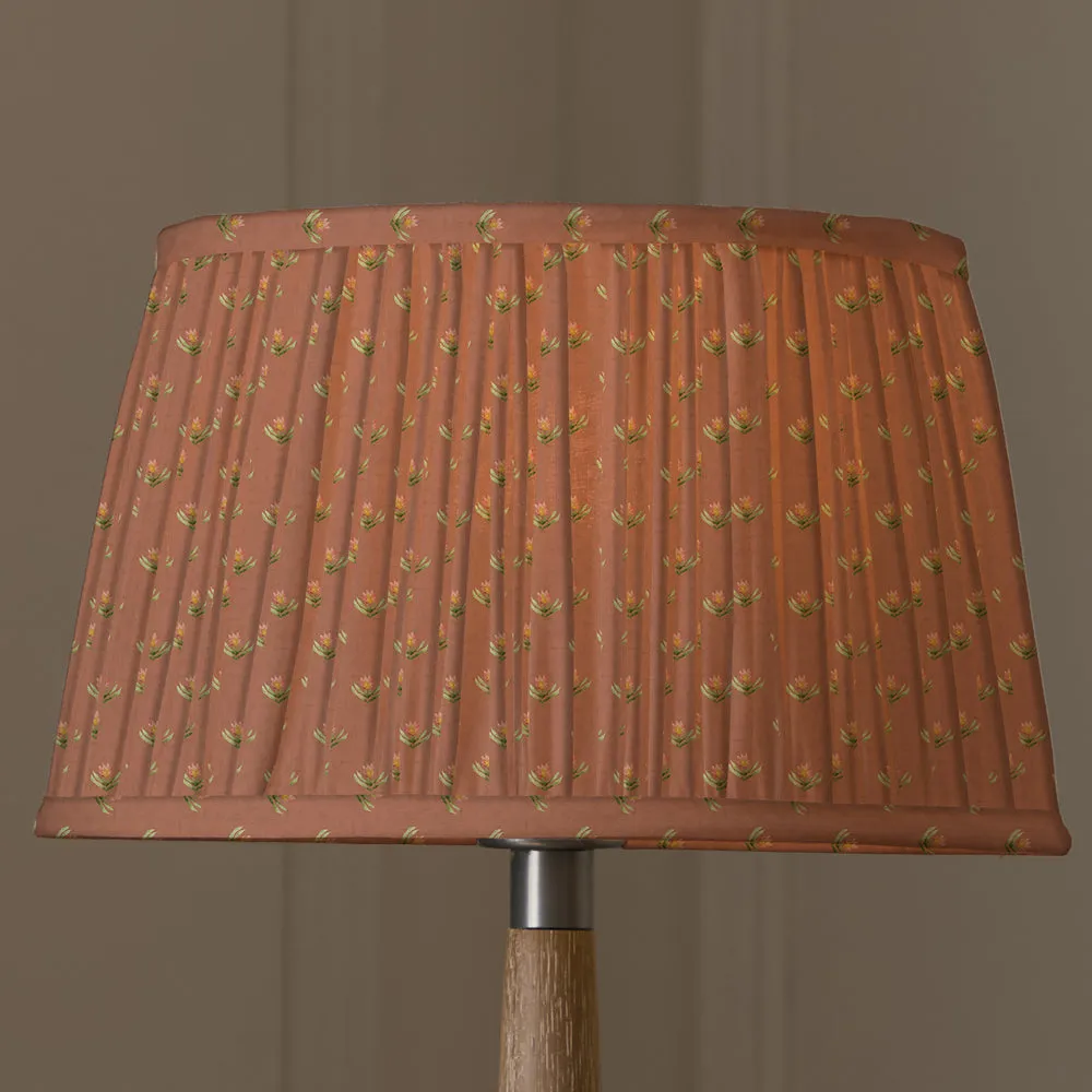 Raja Pleated Tapered Lamp Shade Terracotta