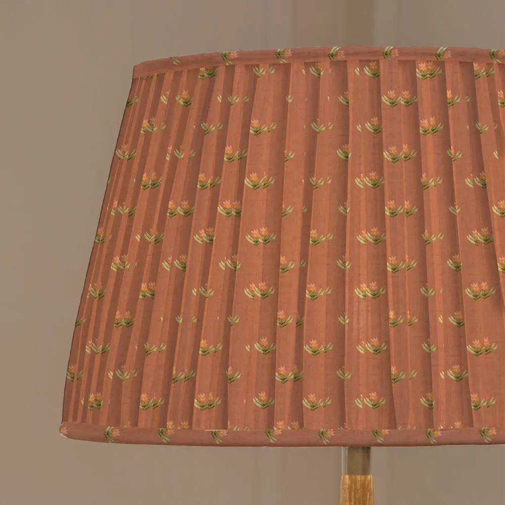 Raja Pleated Tapered Lamp Shade Terracotta