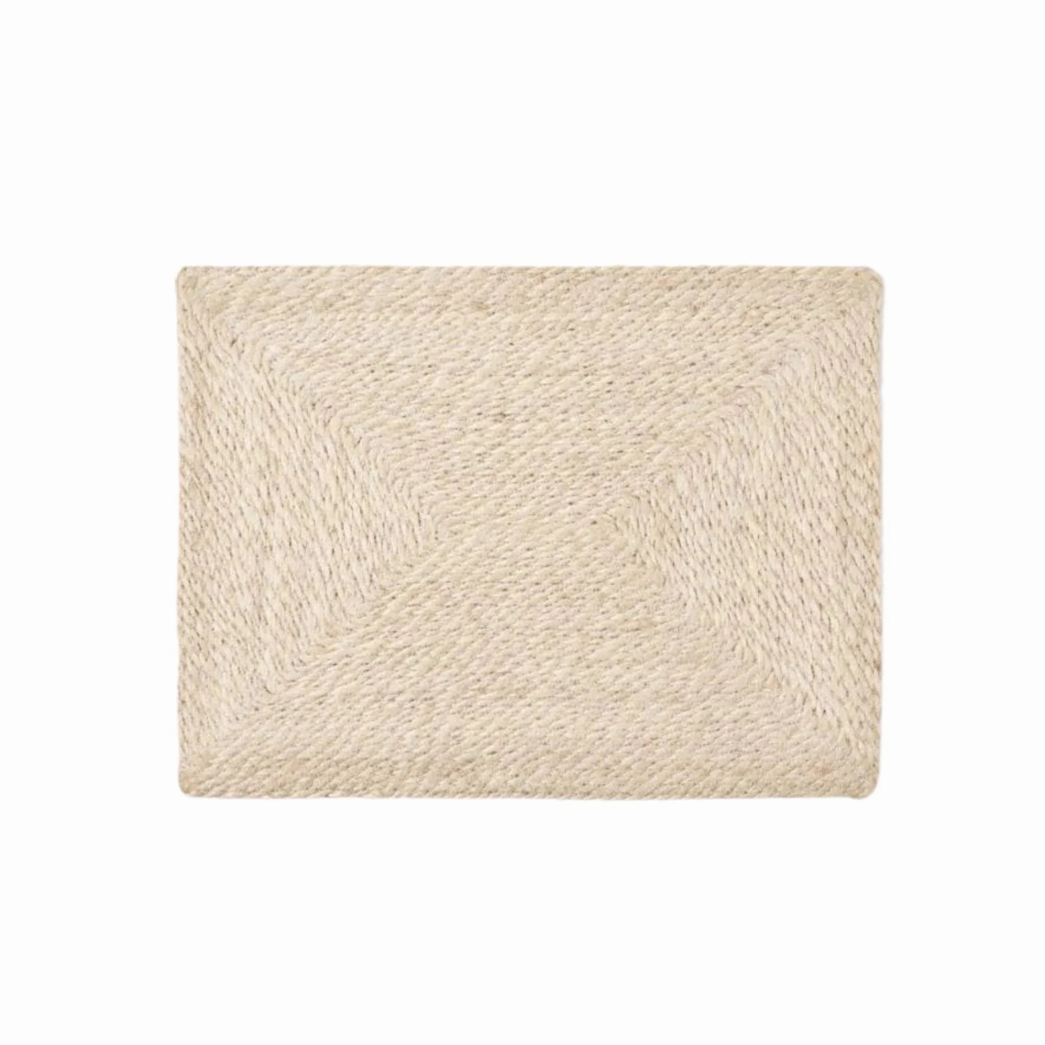 Rectangular Natural Twisted Jute Woven Placemats mini desktop sculpture