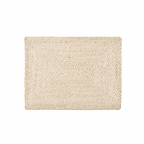 Rectangular Natural Twisted Jute Woven Placemats mini desktop sculpture