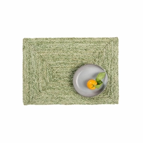 Rectangular Pale Green Raffia Placemats mini desktop sculpture