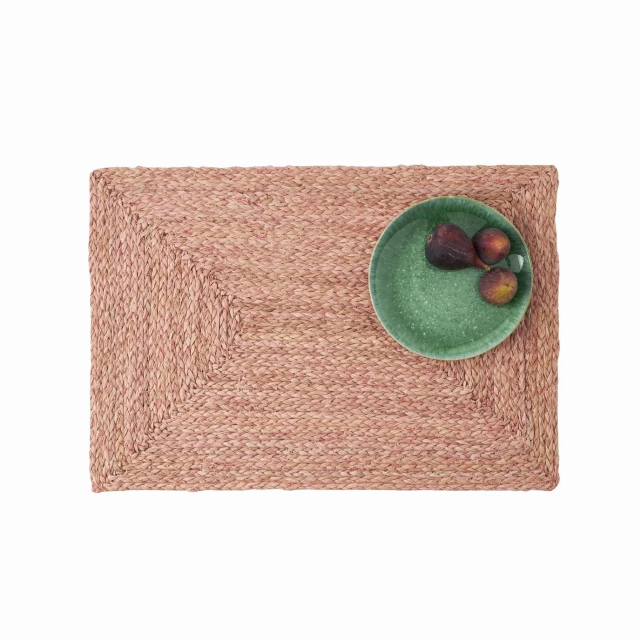 Rectangular Pink Raffia Placemats