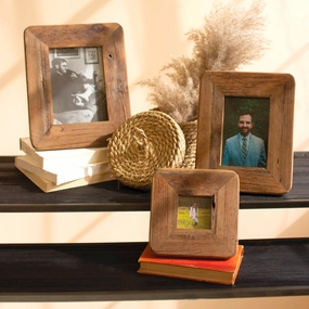Recycled Wood Photo Frame minimalist art object  