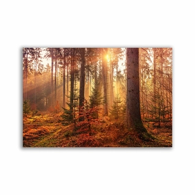 Red Forest framed mural artwork