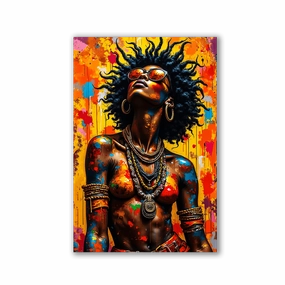 Reggae Girl by Adrian Vieriu framed mural artwork