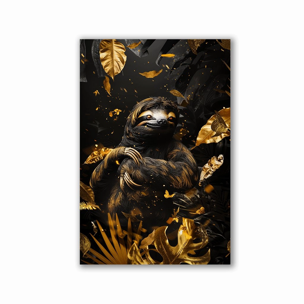 Relaxed Sloth by Frank Daske framed mural artwork