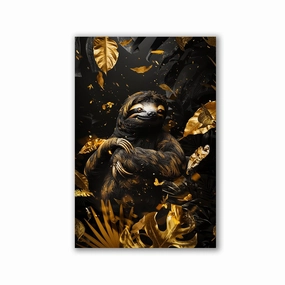 Relaxed Sloth by Frank Daske framed mural artwork