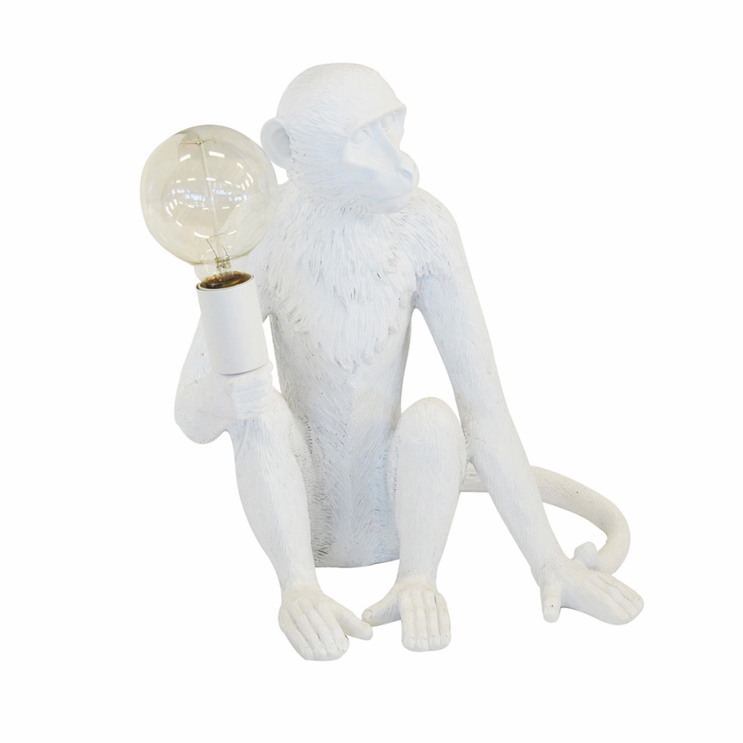 Resin monkey lamp x.large white