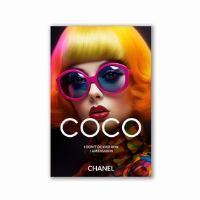 Retro Coco by Adrian Vieriu framed mural artwork