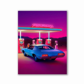 Retro meets Future by Iconica framed mural artwork