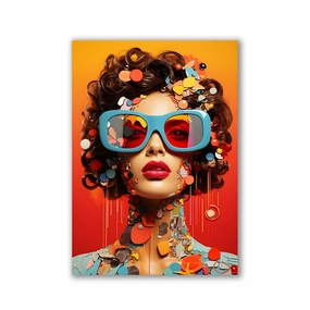Retro Pop Art by Rosa Piazza framed mural artwork
