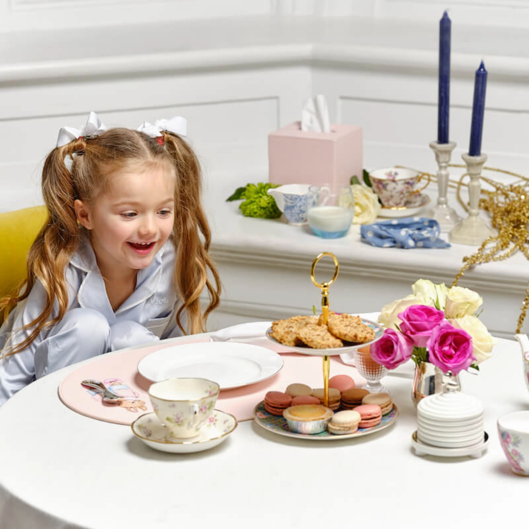 Reversible Faux Leather Designer Bunny Placemat