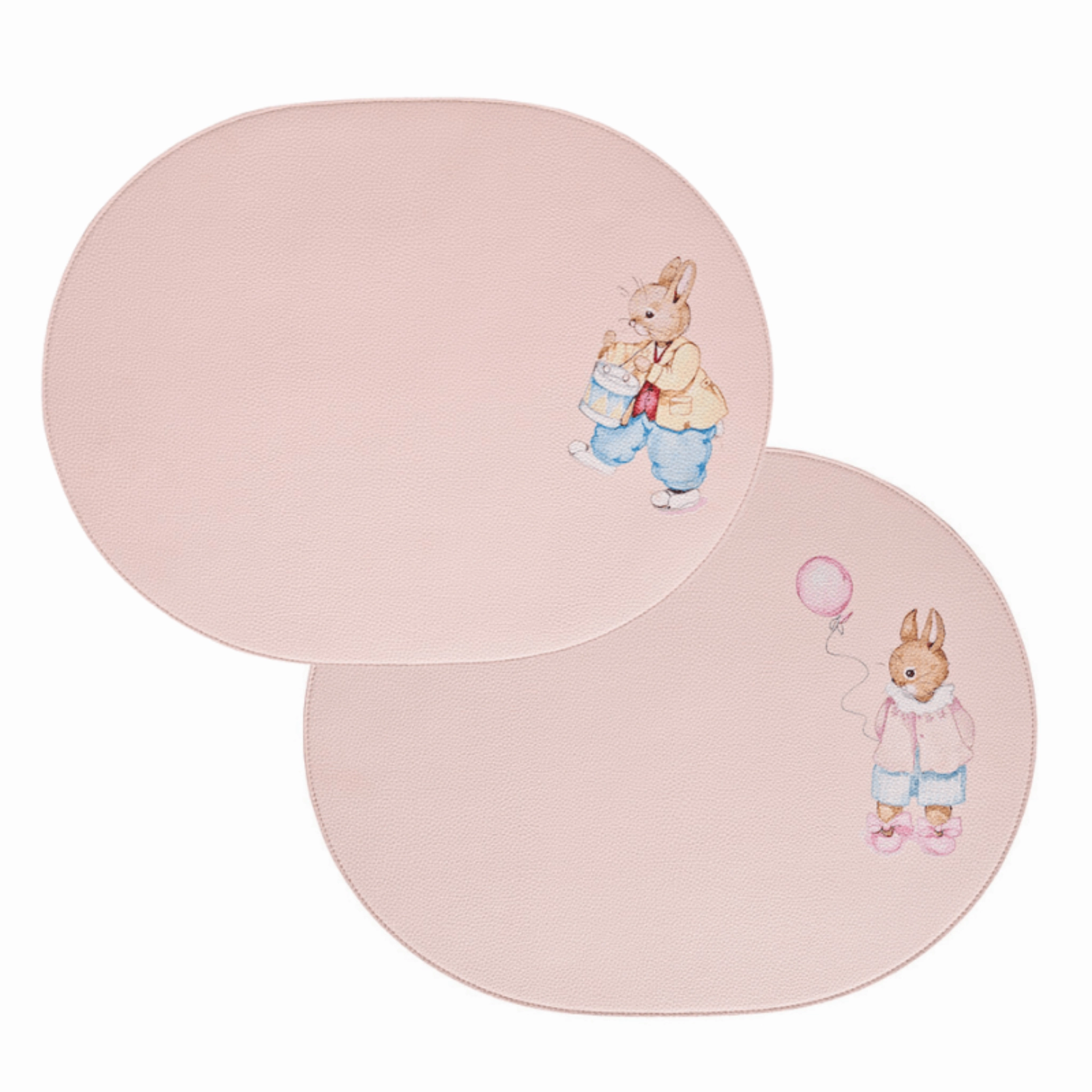 Reversible Faux Leather Designer Bunny Placemat cute desktop display