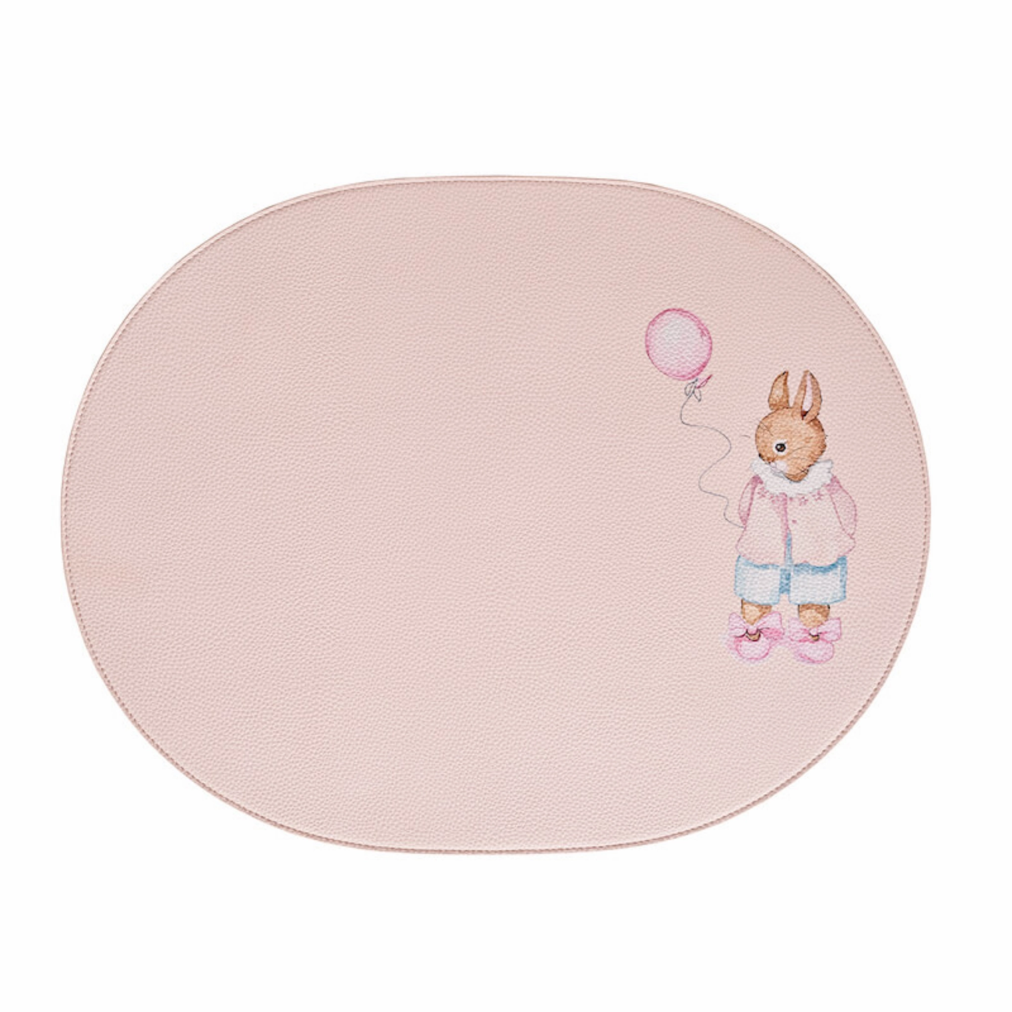 Reversible Faux Leather Designer Bunny Placemat