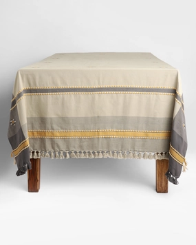 Reyhaan Extra Weft Cotton Table Cover ceramic table ornament