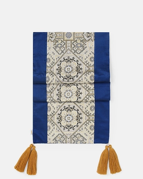 Rhombus Satin Brocade Silk Table Runner ceramic table ornament
