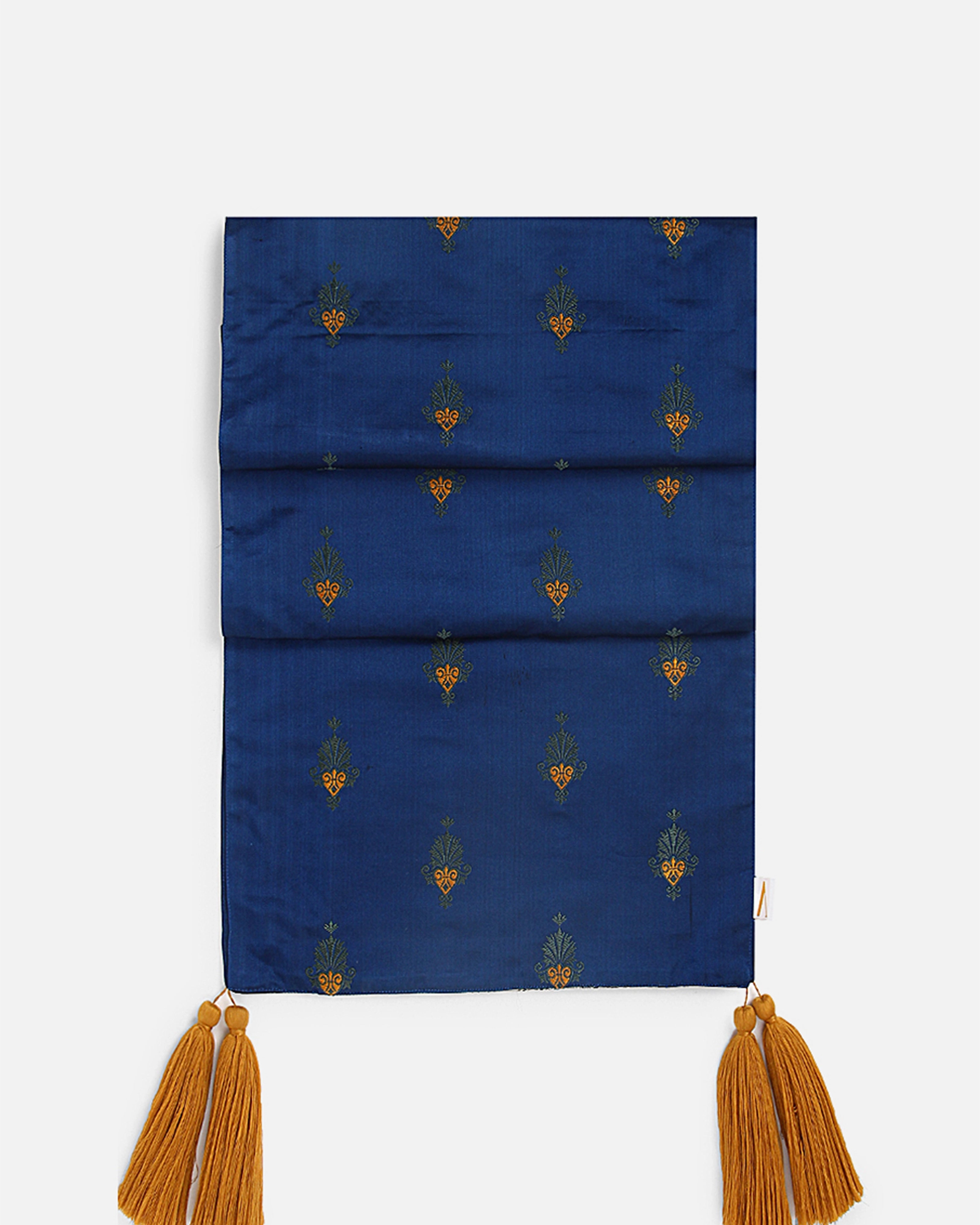 Rhombus Satin Brocade Silk Table Runner