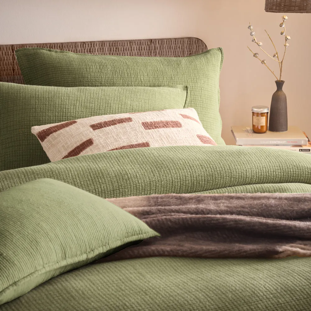 Ribble Acid Washed Duvet Cover Set Khaki