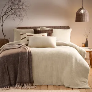 Ribble Acid Washed Duvet Cover Set Natural modern fashion rug  