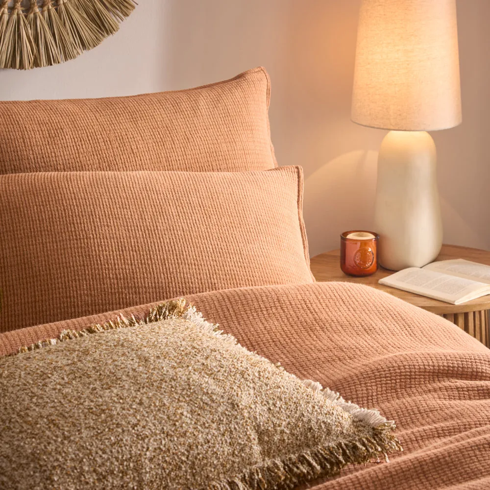 Ribble Acid Washed Duvet Cover Set Pecan