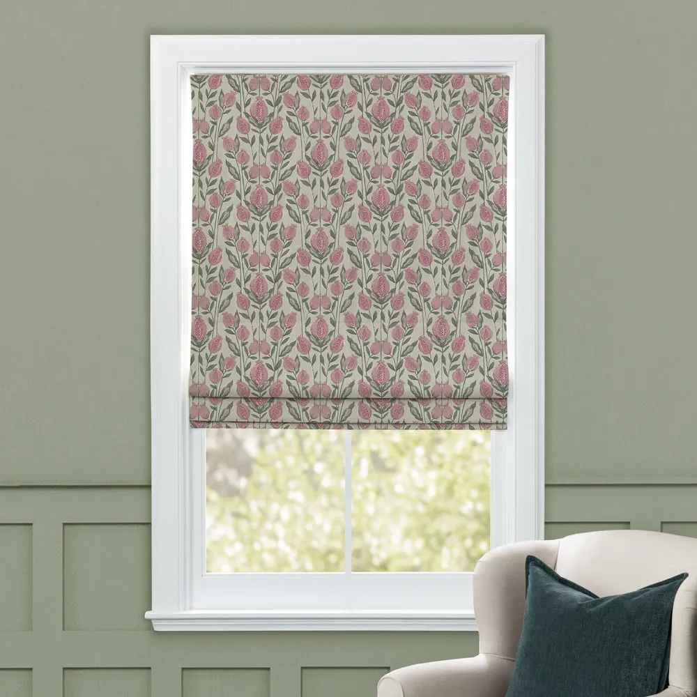 Rithani Printed Cotton Made to Measure Roman Blinds Auburn