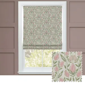 Rithani Printed Cotton Made to Measure Roman Blinds Blush Cream chic floor carpet  