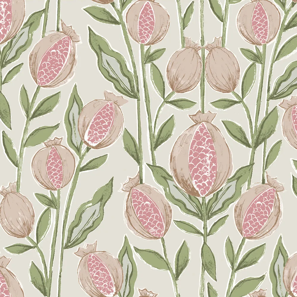 Rithani Printed Cotton Made to Measure Roman Blinds Blush Cream