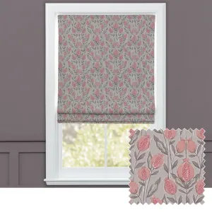 Rithani Printed Cotton Made to Measure Roman Blinds Mauve chic floor carpet  