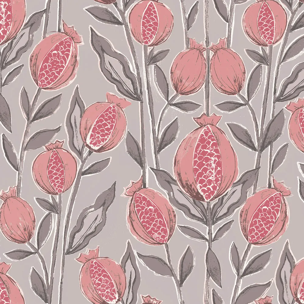 Rithani Printed Cotton Made to Measure Roman Blinds Mauve