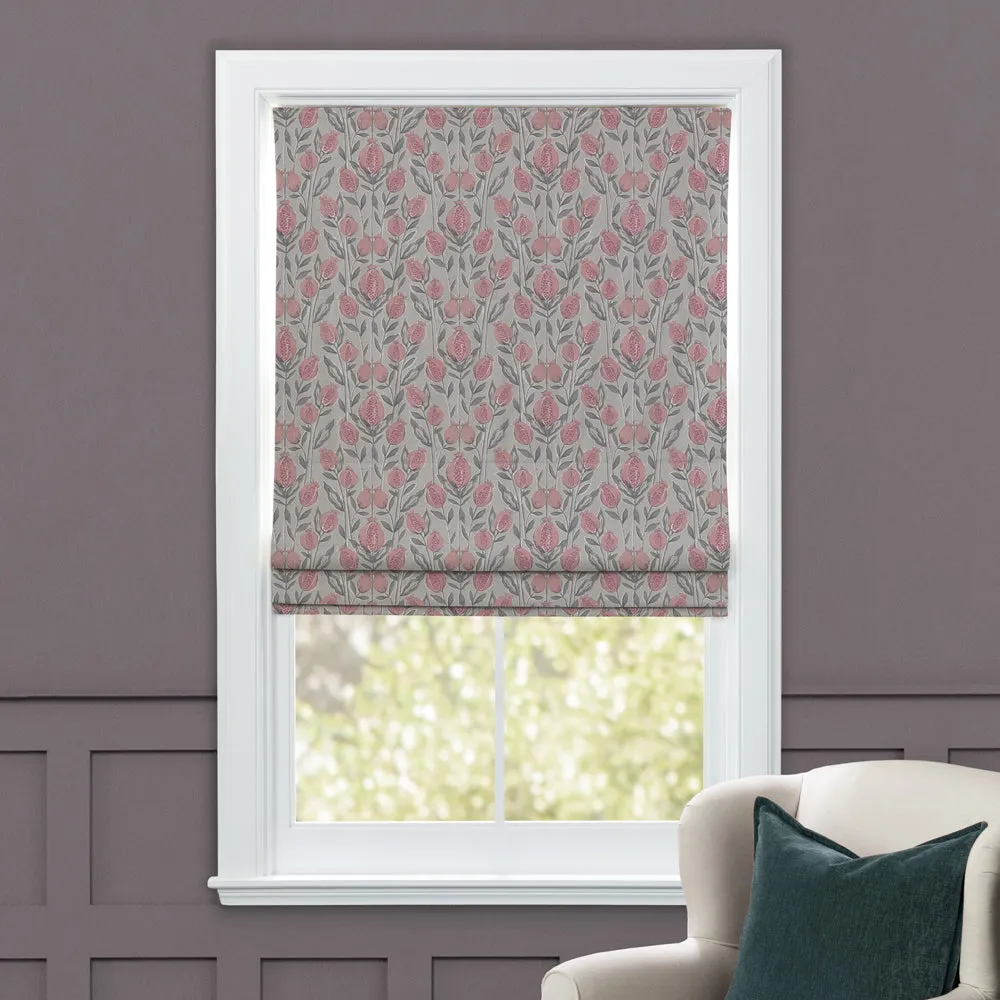 Rithani Printed Cotton Made to Measure Roman Blinds Mauve