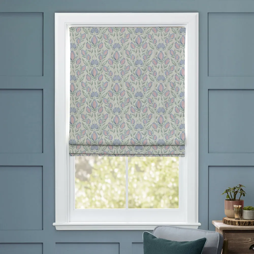 Rithani Printed Cotton Made to Measure Roman Blinds Mineral Cream