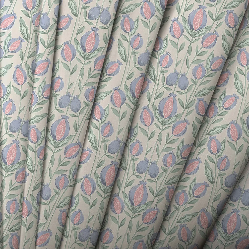 Rithani Printed Cotton Made to Measure Roman Blinds Mineral Cream