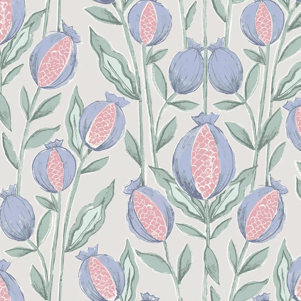 Rithani Printed Cotton Made to Measure Roman Blinds Mineral Cream