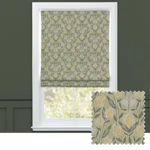 Rithani Printed Cotton Made to Measure Roman Blinds Pistachio chic floor carpet  