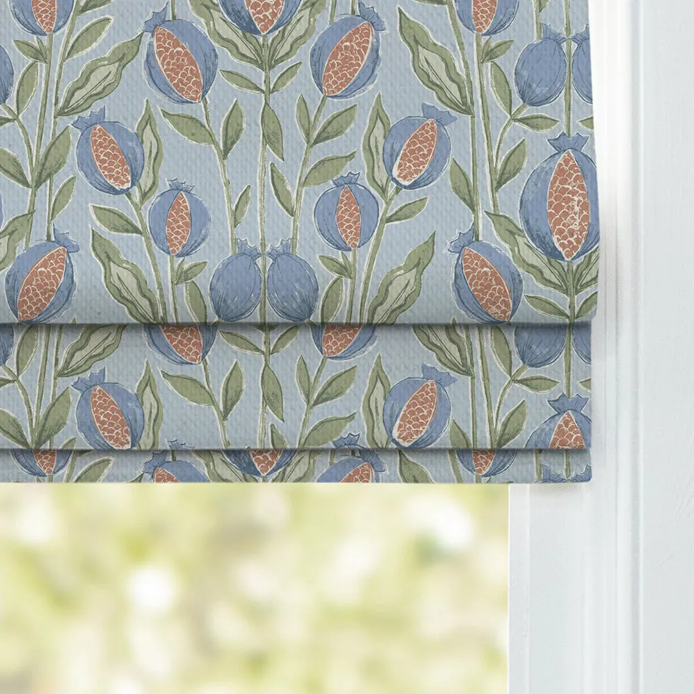 Rithani Printed Cotton Made to Measure Roman Blinds Tide