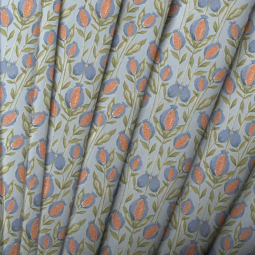 Rithani Printed Cotton Made to Measure Roman Blinds Tide