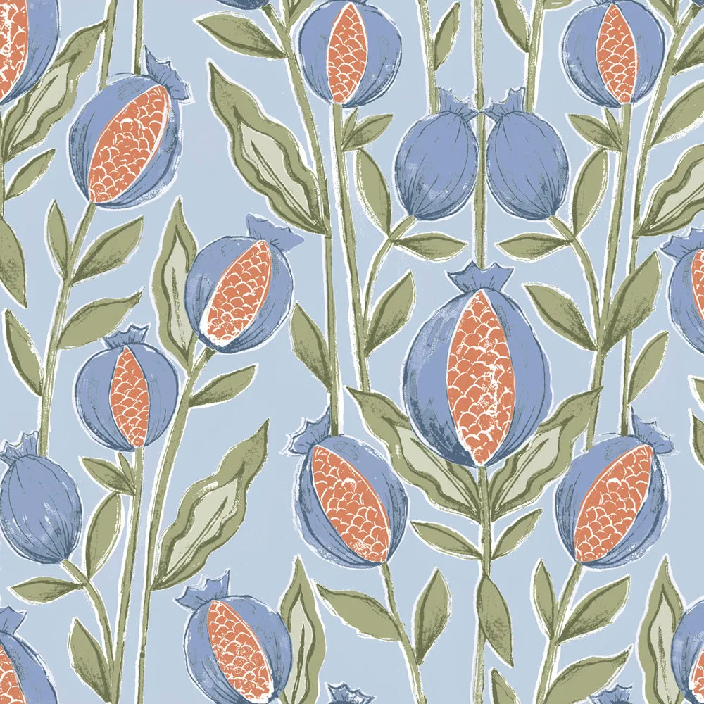 Rithani Printed Cotton Made to Measure Roman Blinds Tide