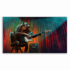 Rock Monkey framed mural artwork