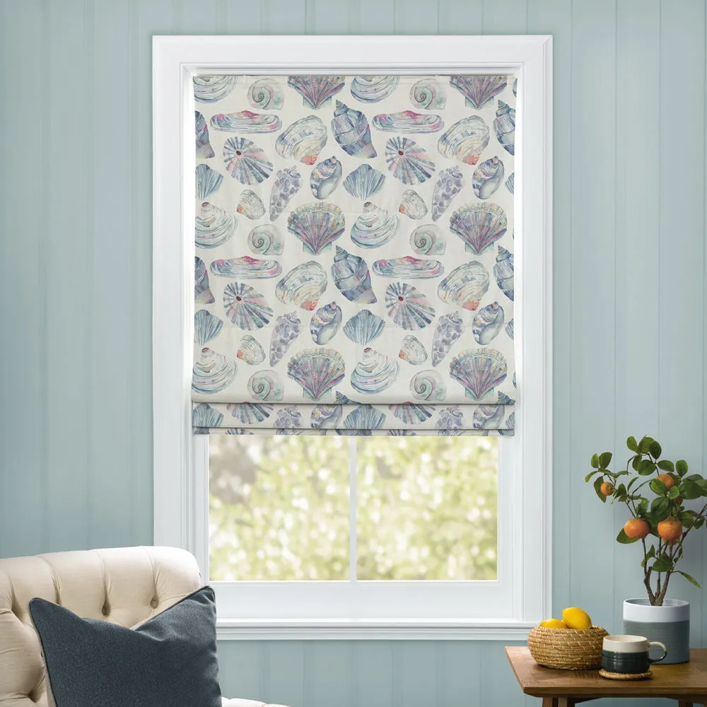 Rockpool Printed Cotton Made to Measure Roman Blinds Abalone