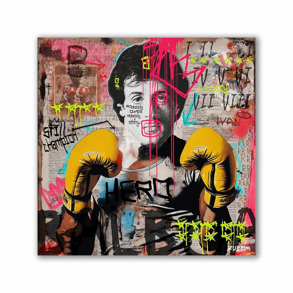 Rocky by Zuppini framed mural artwork