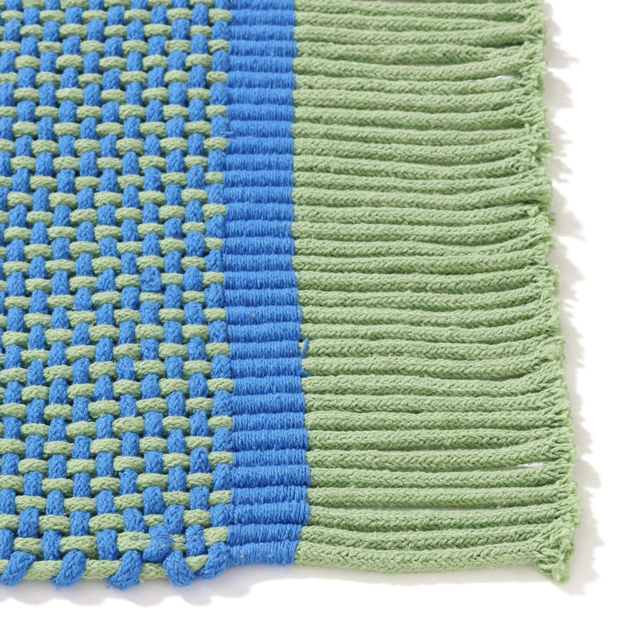 Rope Yarn Cotton Rug Medium 1700 X 1300 Blue X Light Green
