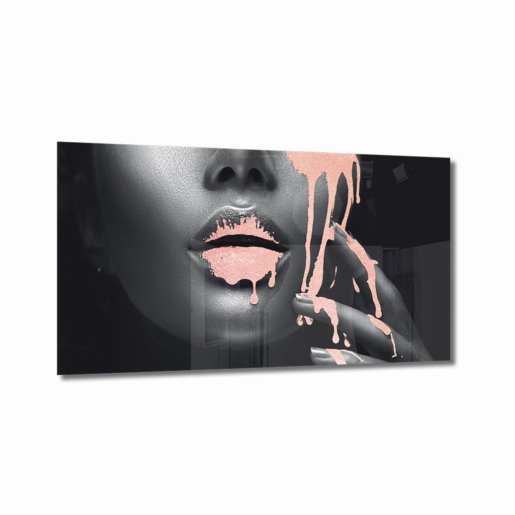 Ros Lips Ros on Acrylic framed mural artwork